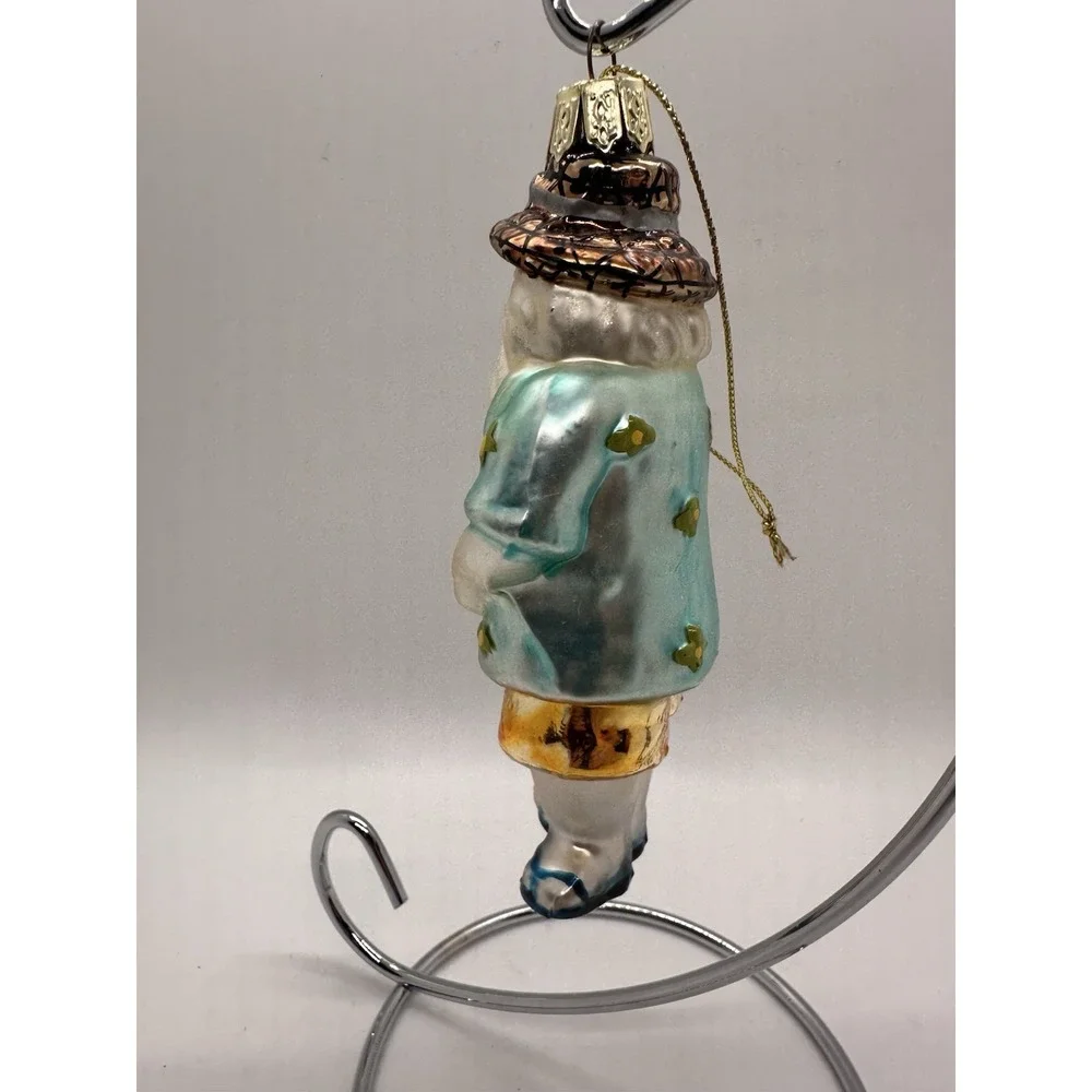 Vintage Tropical Santa Flamingo Christmas Glass‎ Ornament ~ 5